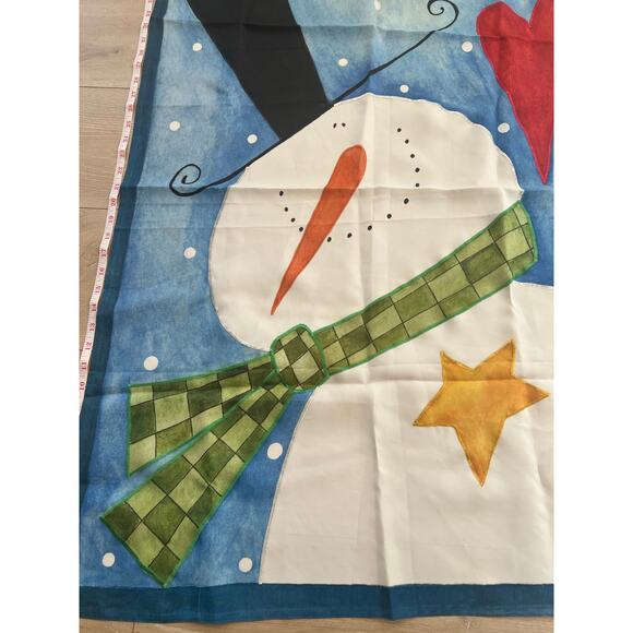 Vintage Outdoor Porch Flag Winter Holiday Christmas Frosty the Snowman JL - Picture 7 of 9